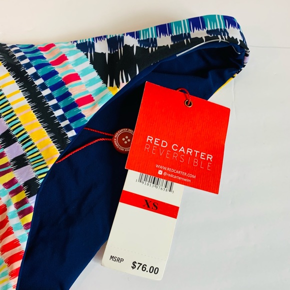Red Carter | Reversible Patterned Bikini Bottoms NWT Size XS - Picture 2 of 7
